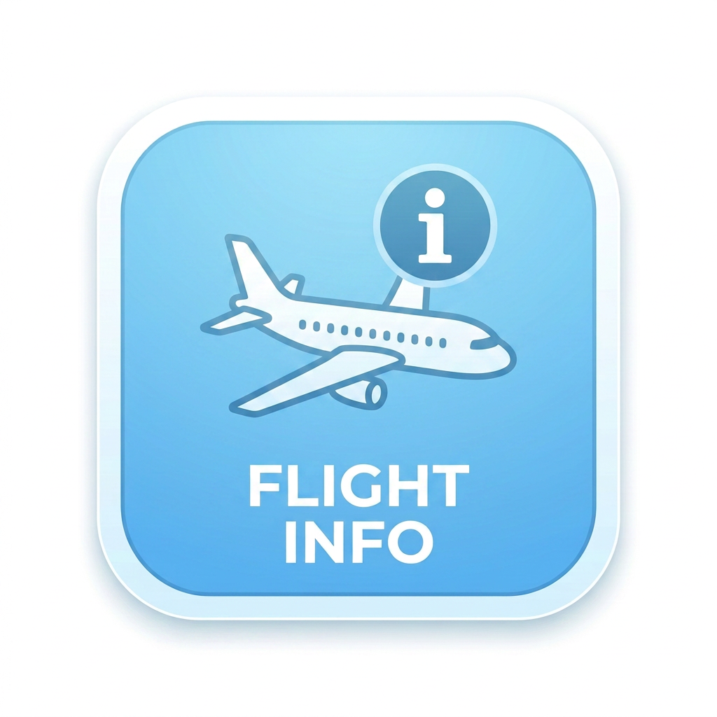 Go Funway Airline flight information icon button